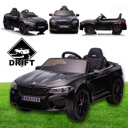 BMW M5 DRIFT - Black | 24V | Leather Seat | EVA Wheel | High Power | RC