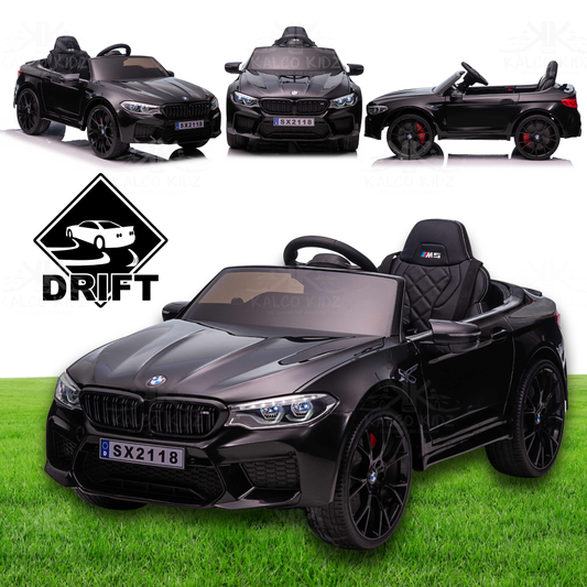 BMW M5 DRIFT - Black | 24V | Leather Seat | EVA Wheel | High Power | RC