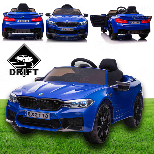 BMW M5 DRIFT - Blue | 24V | Leather Seat | EVA Wheel | High Power | RC