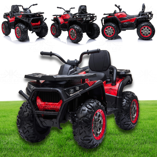 XMX QUAD BIKE ATV - Spider Red | 24V | Leather Seat | EVA Wheels